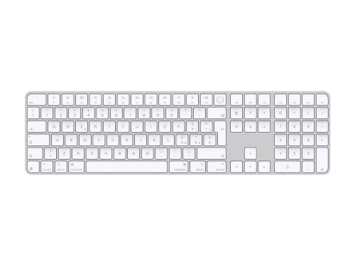 APPLE MAGIC KEYBOARD TASTIERA SENZA FILI BLUETOOTH-USB-C CON TOUCH ID E TASTIERINO NUMERICO PER MAC CON CHIP APPLE QWERTY ITALIANA BIANCO